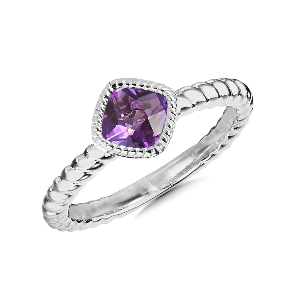 Sterling silver Amethyst Stackable Ring