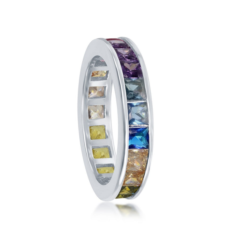 Rainbow CZ Eternity Band
