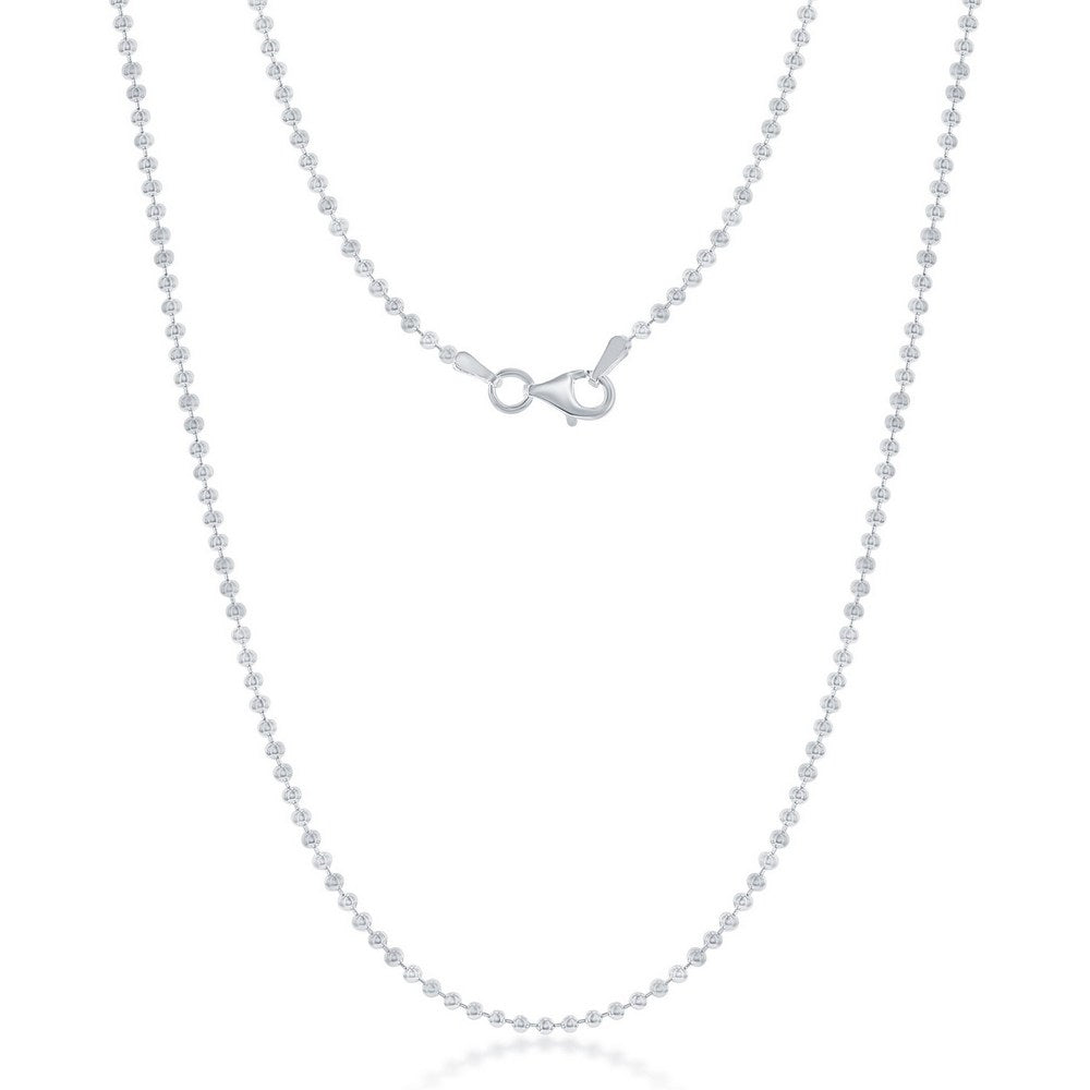 Sterling Diamond Cut Bead Chain