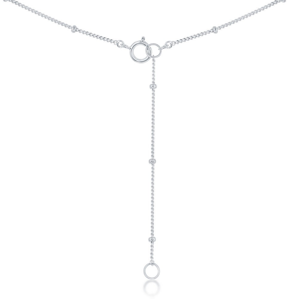 Sterling Drop Cross Necklace