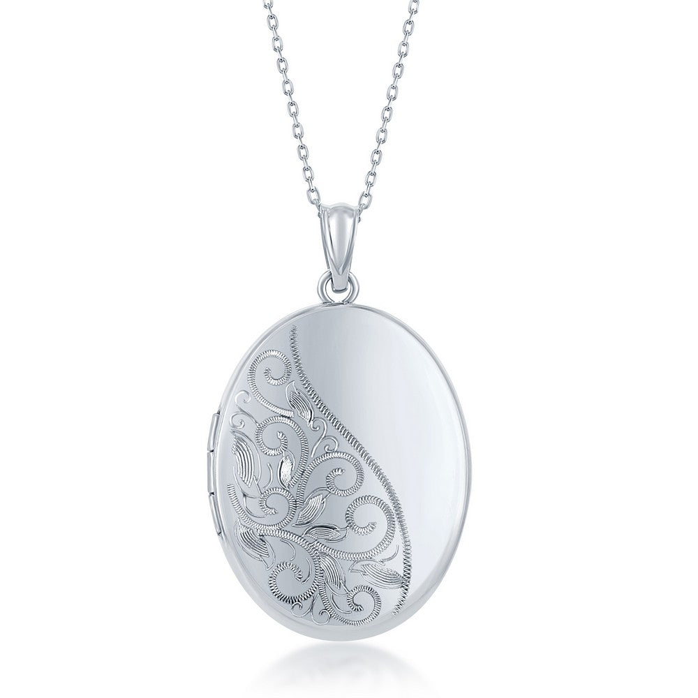 Oval Engraved Locket