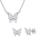 Children’s CZ Butterfly Necklace & Earring Set