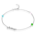 Blue & Green Love Anklet