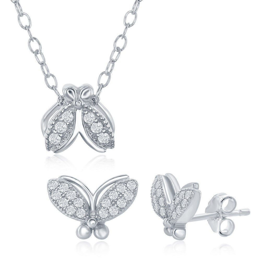 Child’s Moth Necklace & Earring Set