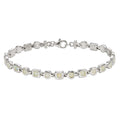 Opal Inlay Silver Bracelet