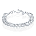 Double Link Italian Silver Bracelet
