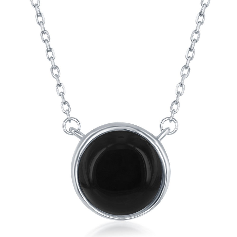 Sterling Silver Necklace - Black Onyx