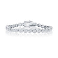 Bezel Set CZ Silver Bracelet