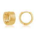 Gold Plated Silver Brushed Huggies