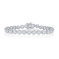 Silver Halo 6mm Round CZ Tennis Bracelet
