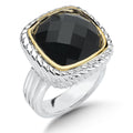 Colore Silver & Gold Onyx Ring