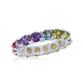 Rainbow CZ Eternity Ring