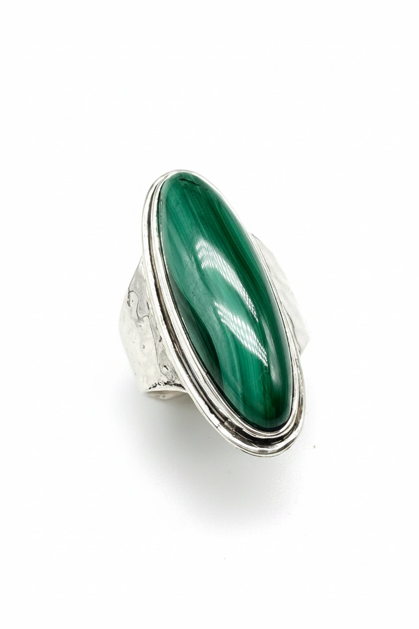 ESTATE: Sterling and Malachite Ring