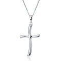 Sterling Silver Thin Cross Pendant and Chain