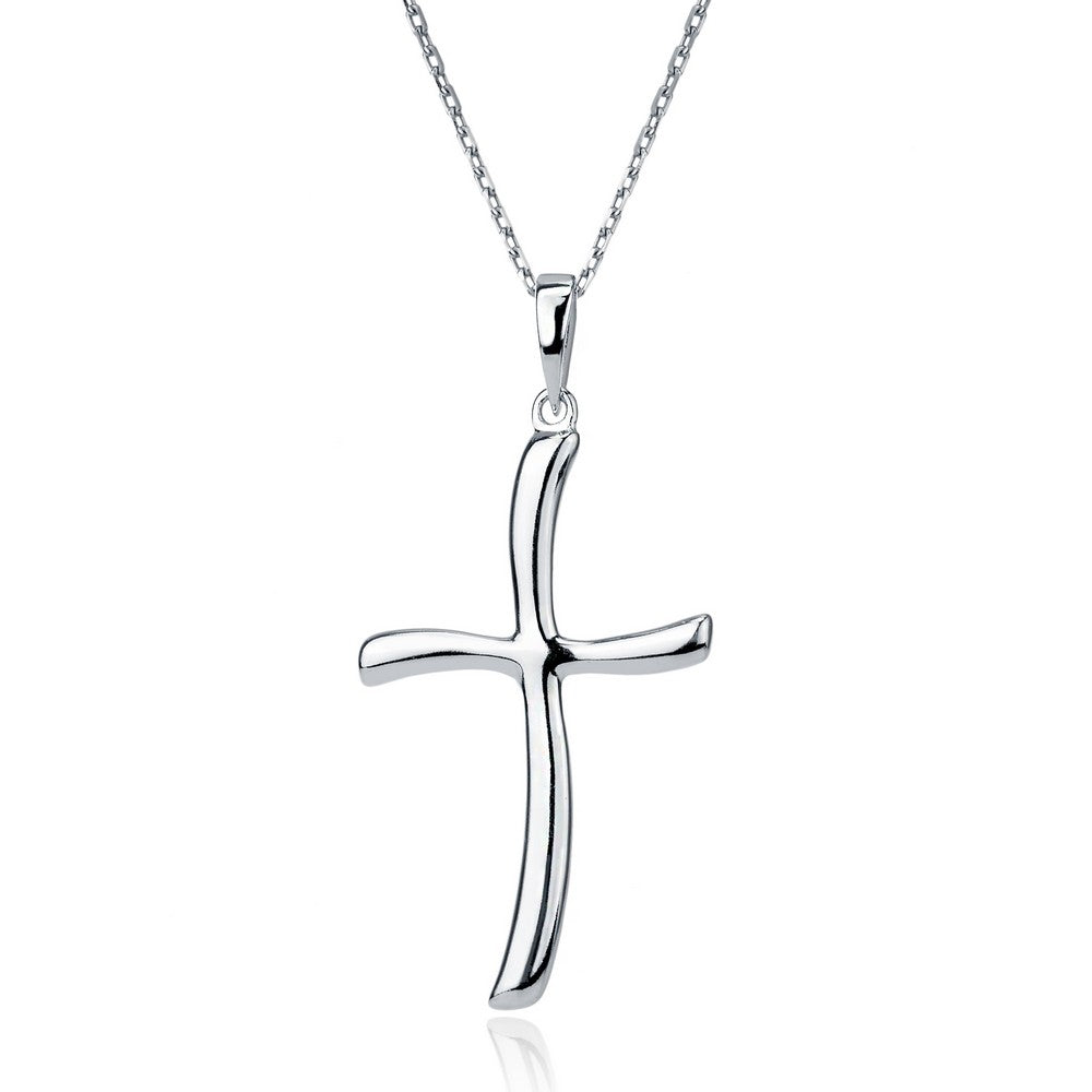 Sterling Silver Thin Cross Pendant and Chain