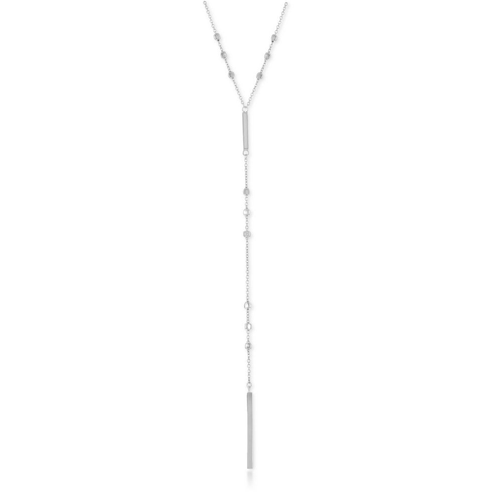 Sterling Bar Lariat Necklace
