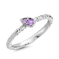 Sterling silver Amethyst Stackable Ring