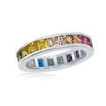 Rainbow CZ Eternity Band