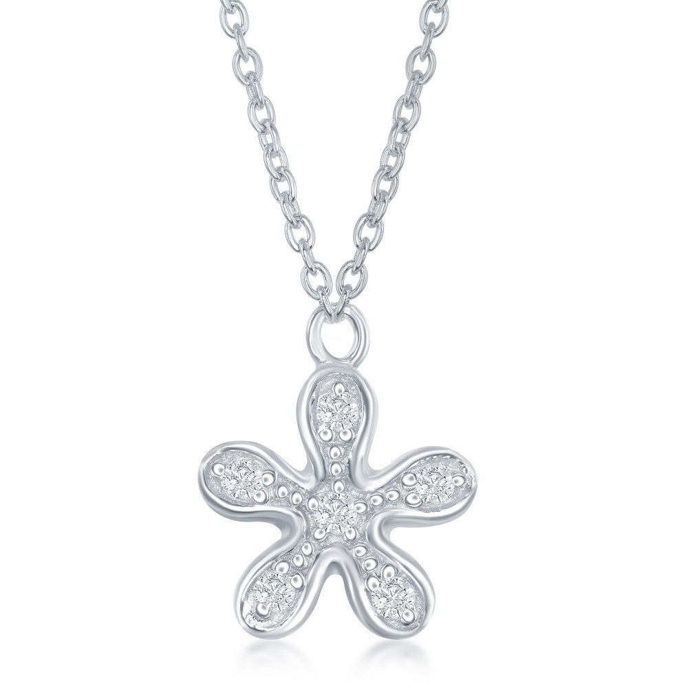 Children’s CZ Flower Necklace Set