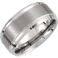 BEVELED-EDGE FLAT BAND WITH SATIN FINISH