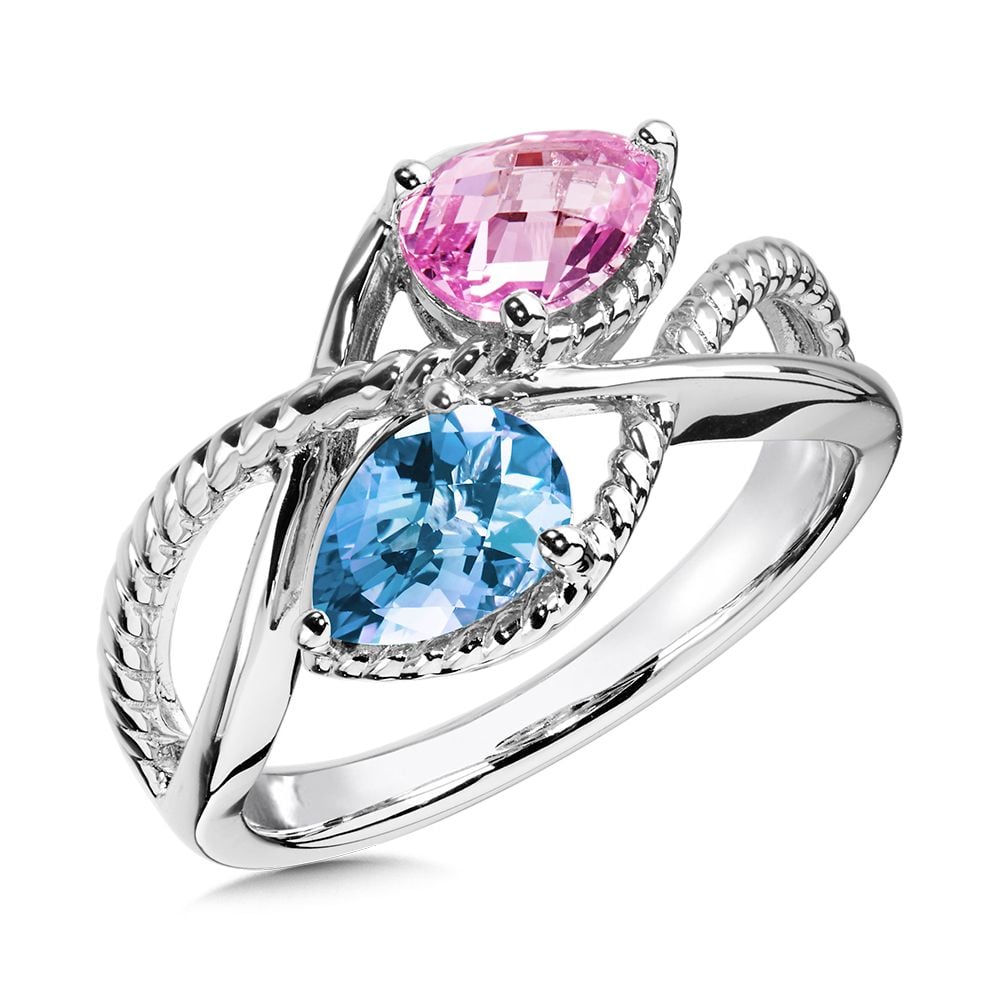 Colore Pink Sapphire & Topaz Ring