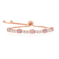 Rose Gold Opal & Cz Bolo Bracelet