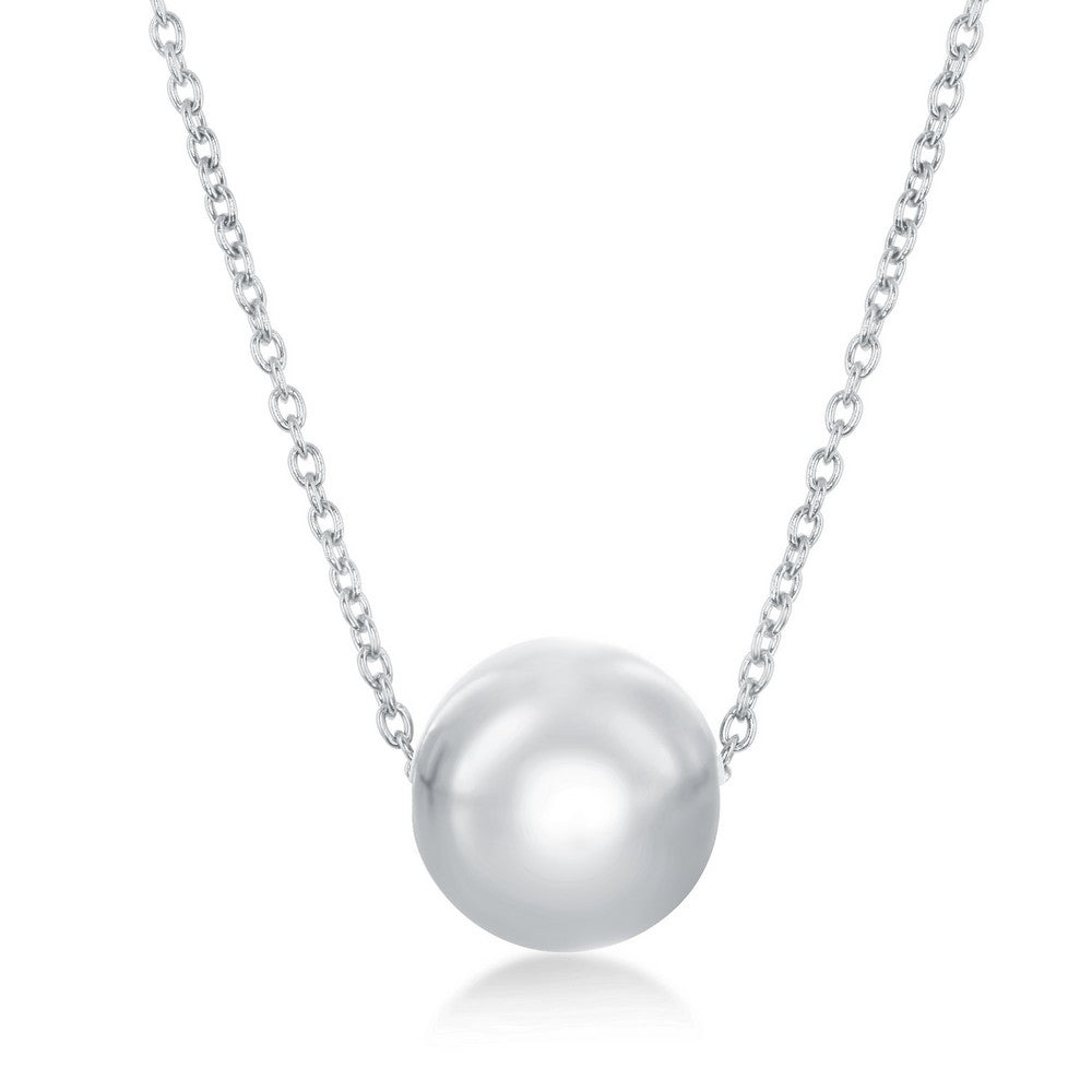 10mm Silver Ball Necklace