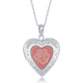 Pink Rose Cameo Locket