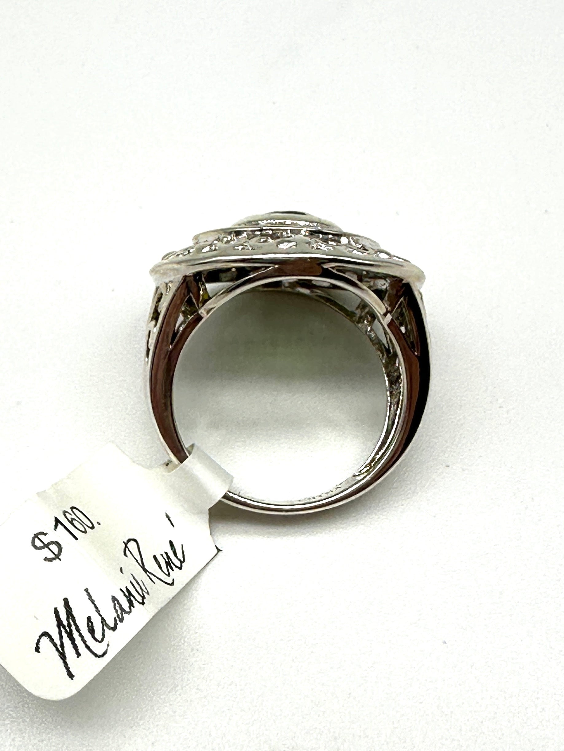 ESTATE: Sterling Chrome Diopside Ring
