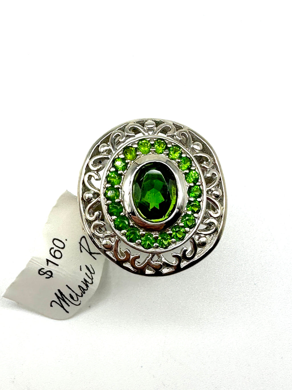 ESTATE: Sterling Chrome Diopside Ring