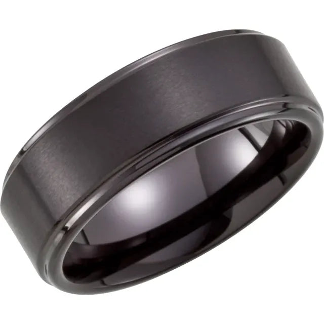 STEPPED-EDGE COMFORT-FIT BAND WITH SATIN FINISH