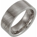Flat Damascus Steel Band