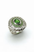 ESTATE: Sterling Chrome Diopside Ring