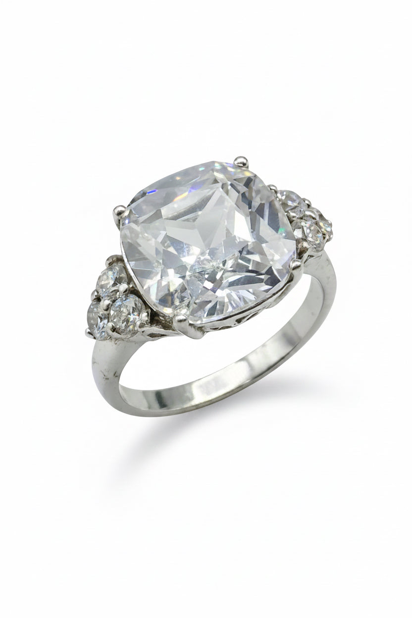 Sterling cubic zirconia ring