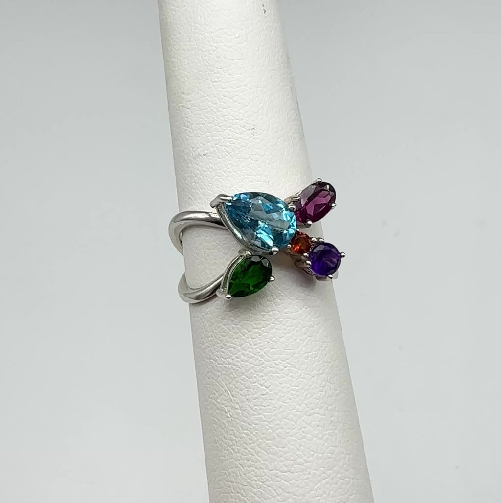ESTATE: Sterling Multi Stone Ring