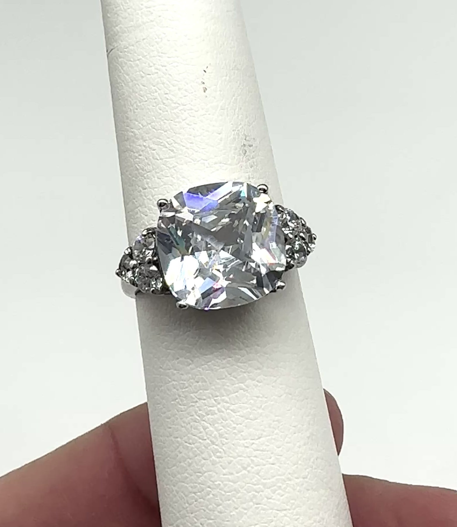Sterling cubic zirconia ring